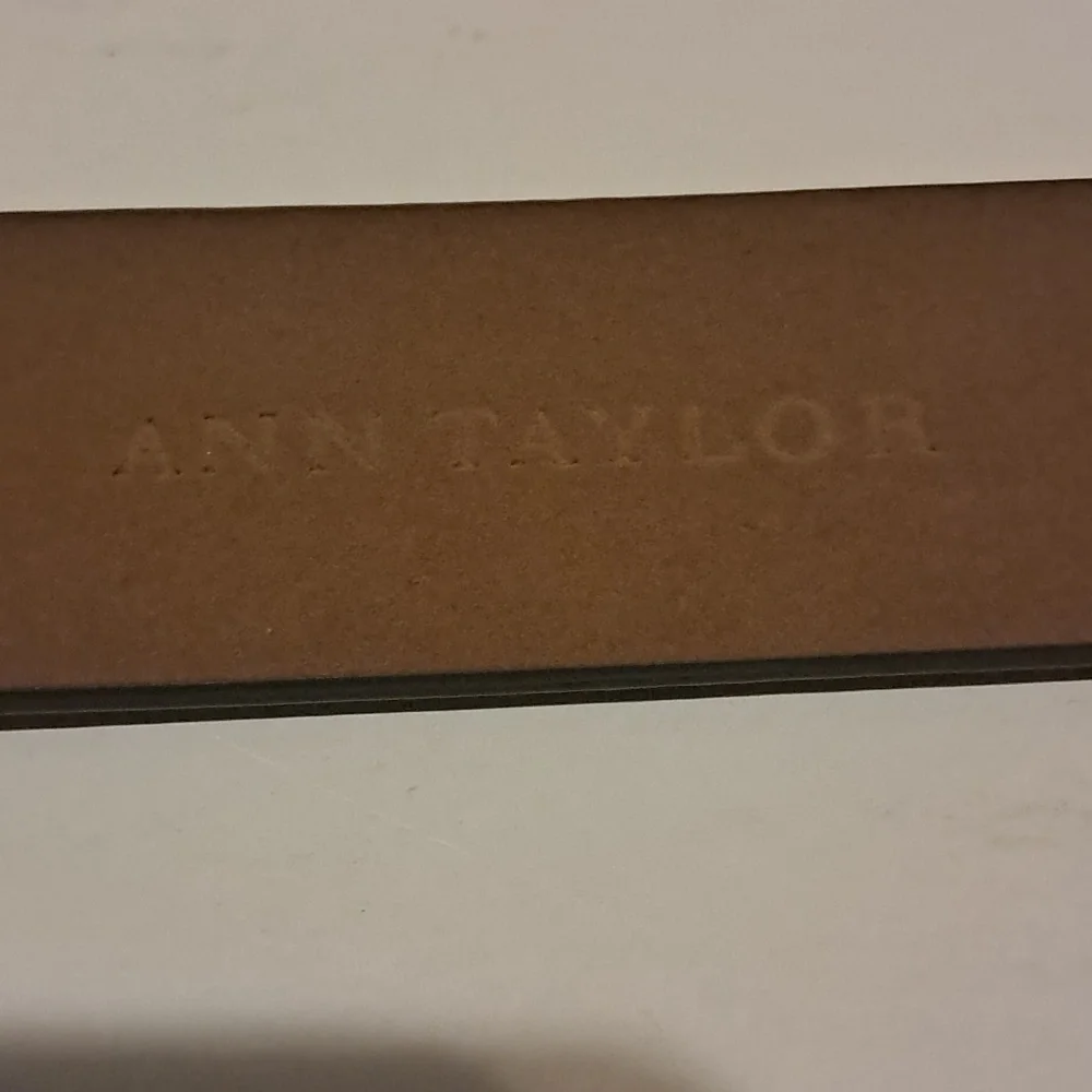 Ann Taylor Silver Metallic Wide Leather Belt Size S wirh Silver Buckle Preowned